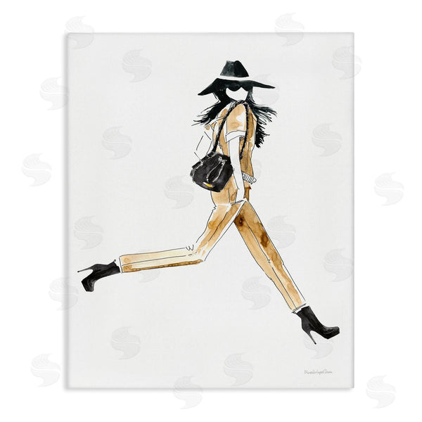 stupell industries Mercedes Lopez Charro | High Profile Fashion Female Glam Walking Pose