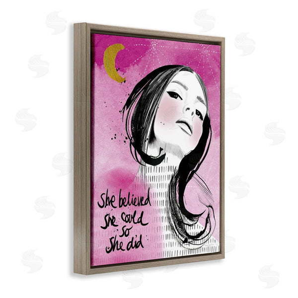 Stupell Industries Mercedes Lopez Charro | Inspirational So She Did