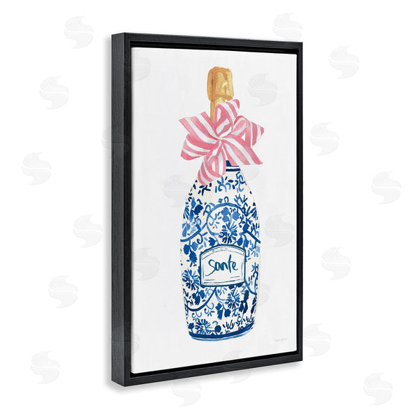 Stupell Industries Mercedes Lopez Charro | Pink & Blue Flirty Champagne
