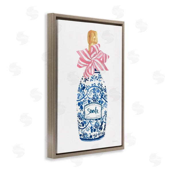 Stupell Industries Mercedes Lopez Charro | Pink & Blue Flirty Champagne