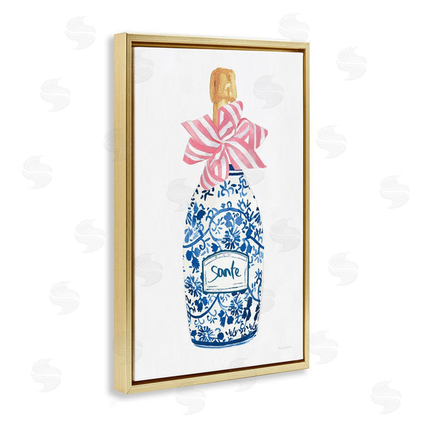 Stupell Industries Mercedes Lopez Charro | Pink & Blue Flirty Champagne