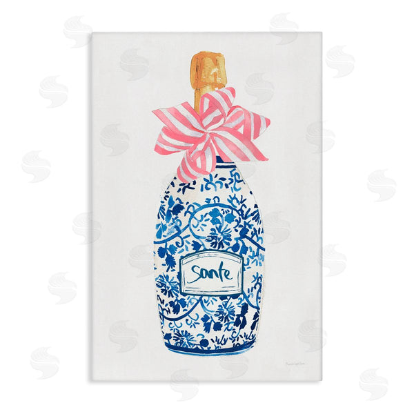 stupell industries Mercedes Lopez Charro | Pink & Blue Flirty Champagne