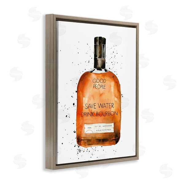 Stupell Industries Mercedes Lopez Charro | Save Water Drink Bourbon Wall Art