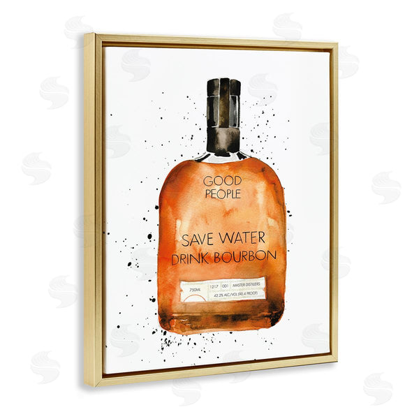 Stupell Industries Mercedes Lopez Charro | Save Water Drink Bourbon Wall Art