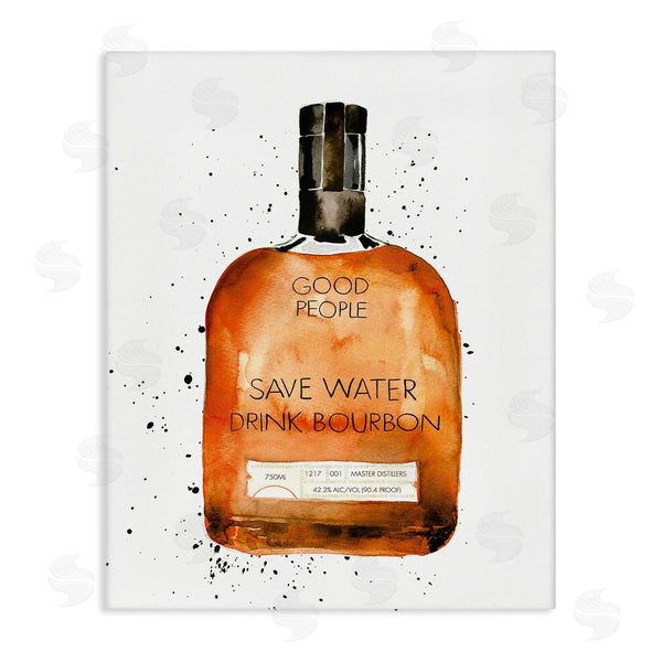 stupell industries Mercedes Lopez Charro | Save Water Drink Bourbon Wall Art