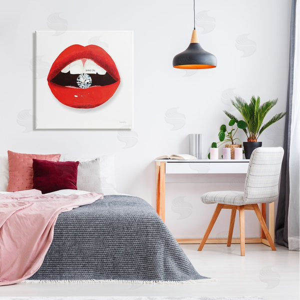 Stupell Industries Mercedes Lopez Charro | Shine On Red Lips Wall Art