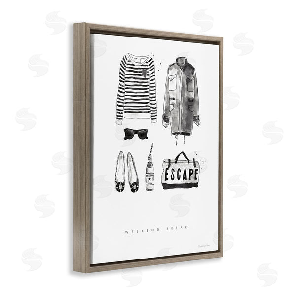 Stupell Industries Mercedes Lopez Charro | Weekend Break Phrase Glam Fashion Mood Board