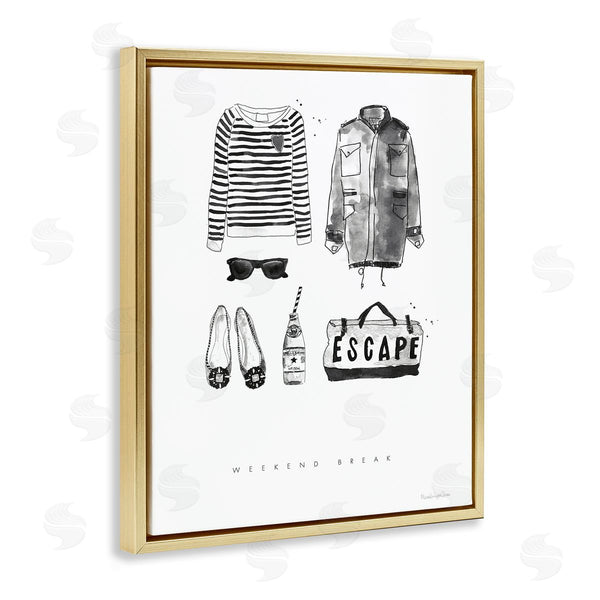 Stupell Industries Mercedes Lopez Charro | Weekend Break Phrase Glam Fashion Mood Board