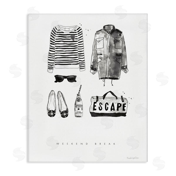 stupell industries Mercedes Lopez Charro | Weekend Break Phrase Glam Fashion Mood Board