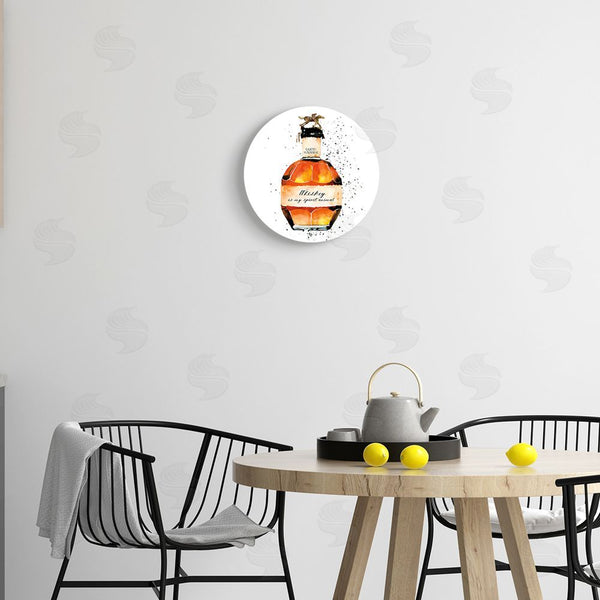 Stupell Industries Mercedes Lopez Charro | Whiskey Is My Spirit Animal Quote Liquor Bottle Wall Art