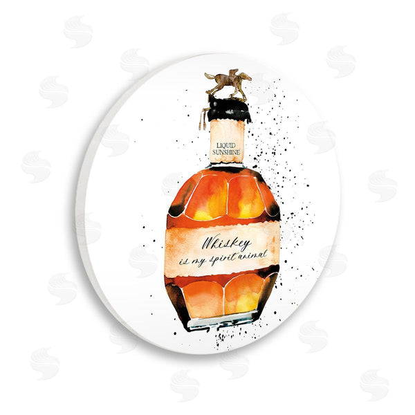 stupell industries Mercedes Lopez Charro | Whiskey is My Spirit Animal Quote Liquor Bottle Wall Art