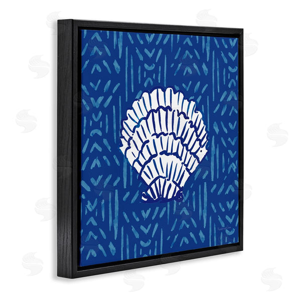Stupell Industries Mercedes Lopez Charro | White Clam Shell Patterned Sea Life Wall Art