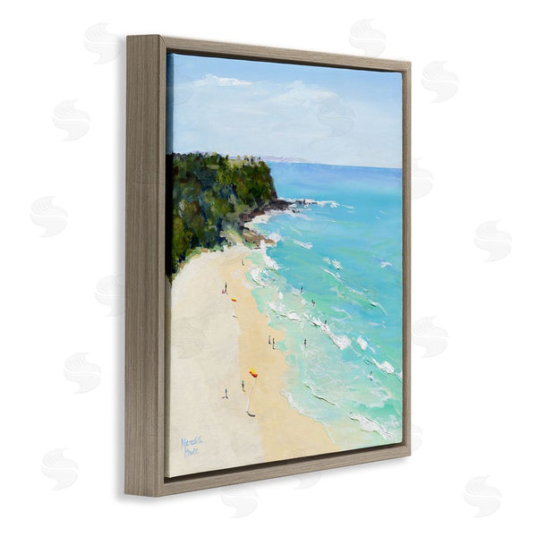 Stupell Industries Meredith Howse | Aerial Beachgoers Painting Wall Art