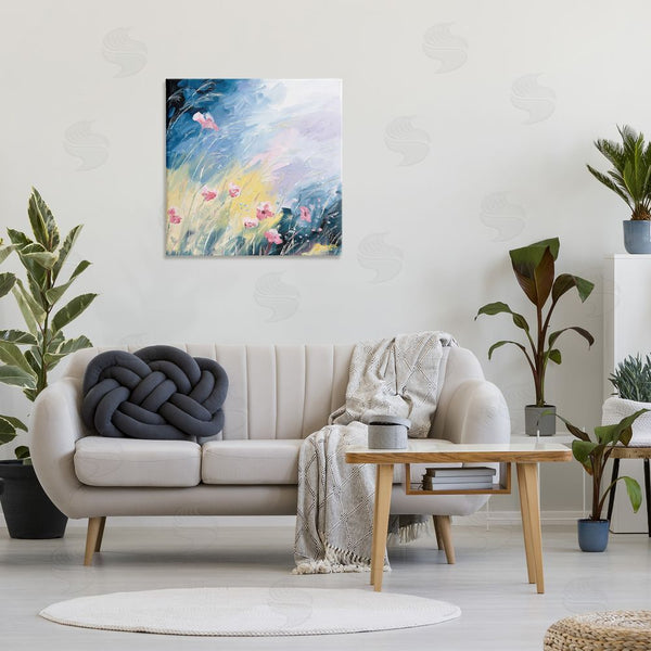 Stupell Industries Meredith Howse | Flowers With Abstract Ombre Wall Art