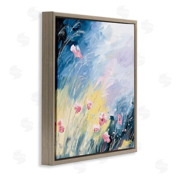 Stupell Industries Meredith Howse | Flowers With Abstract Ombre Wall Art