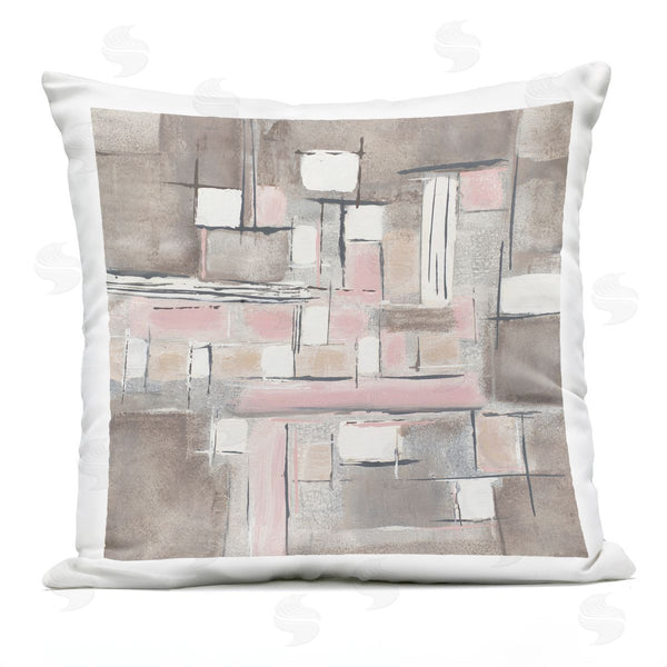 Stupell Industries Merri Pattinian | Soft Pink Geometric Pattern Printed Throw Pillow