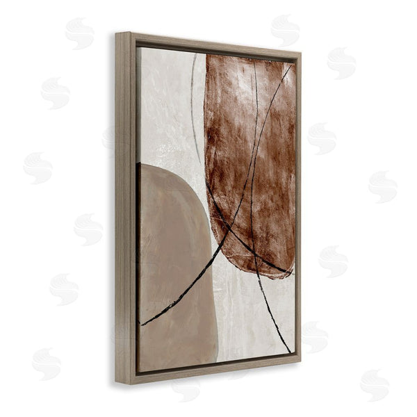 Stupell Industries Merri Pattinian | Taupe & Brown Abstract Wall Art