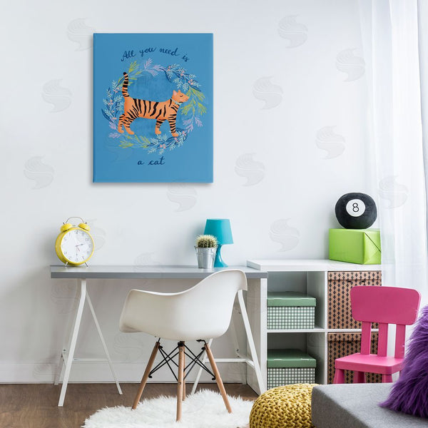 Stupell Industries Metka Hiti | Orange Cat On Wreath Wall Art