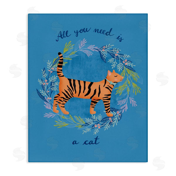 stupell industries Metka Hiti | Orange Cat on Wreath Wall Art