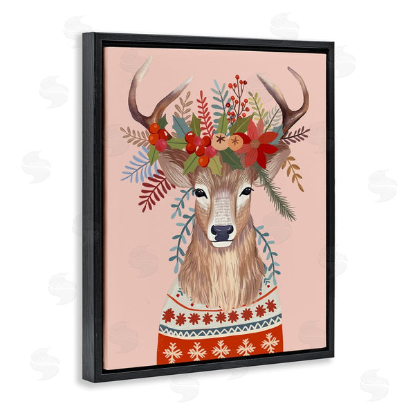 Stupell Industries Mia Charro | Festive Berries Reindeer