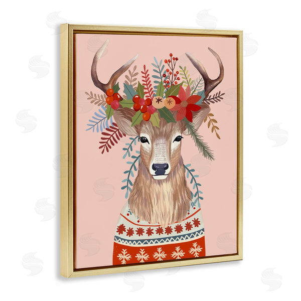 Stupell Industries Mia Charro | Festive Berries Reindeer