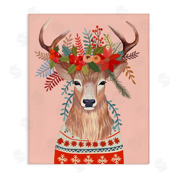 stupell industries Mia Charro | Festive Berries Reindeer