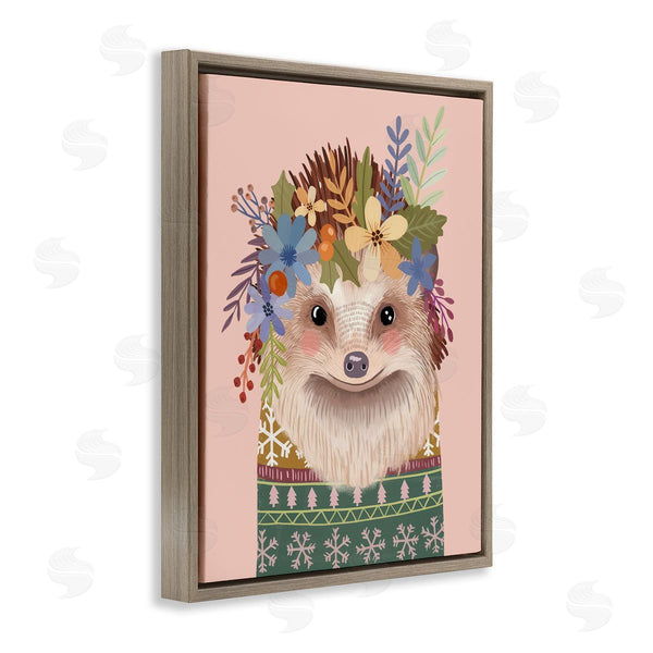 Stupell Industries Mia Charro | Folk Hedgehog With Florals
