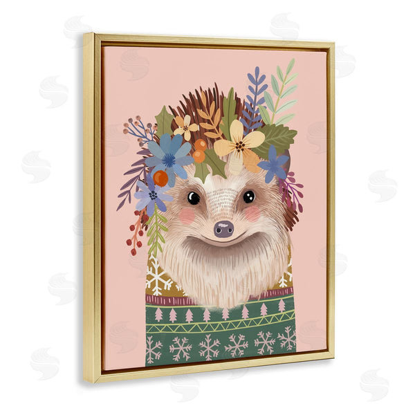 Stupell Industries Mia Charro | Folk Hedgehog With Florals