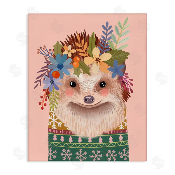 stupell industries Mia Charro | Folk Hedgehog with Florals