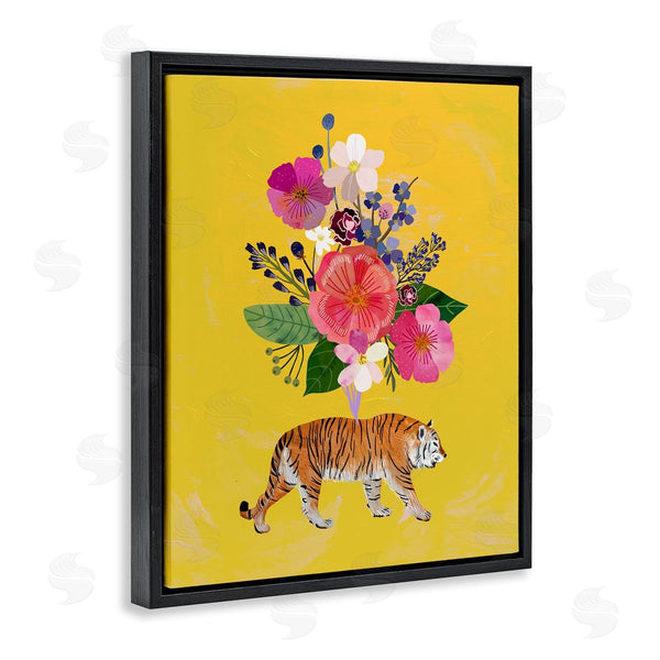 Stupell Industries Mia Charro | Rose Bundle Tiger On Yellow