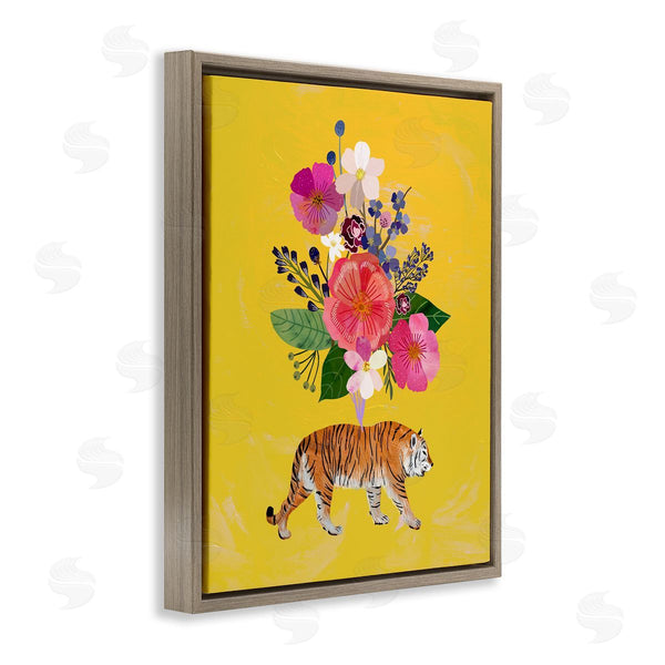 Stupell Industries Mia Charro | Rose Bundle Tiger On Yellow