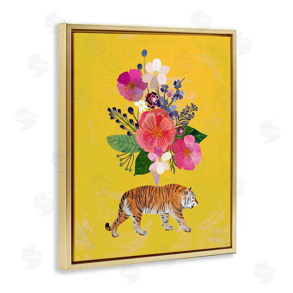 Stupell Industries Mia Charro | Rose Bundle Tiger On Yellow