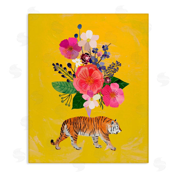 stupell industries Mia Charro | Rose Bundle Tiger on Yellow