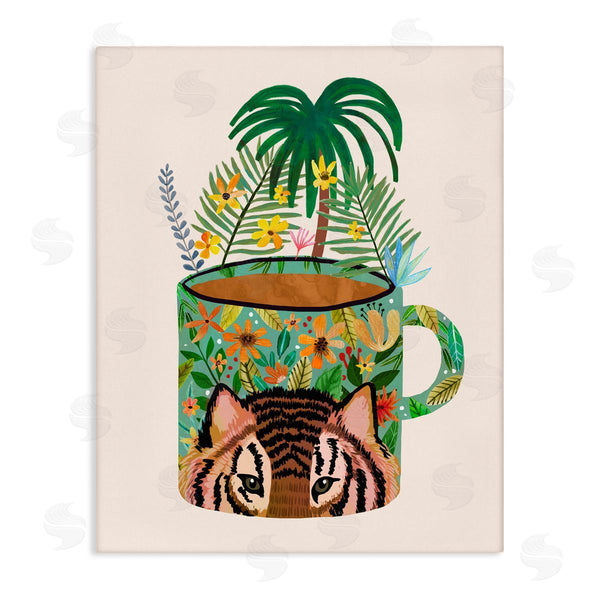 stupell industries Mia Charro | Tropical Mug with Tiger