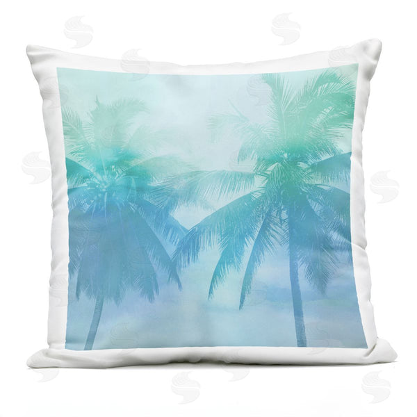 Stupell Industries Mia Jensen | Blue Palm Trees Overhead Printed Throw Pillow