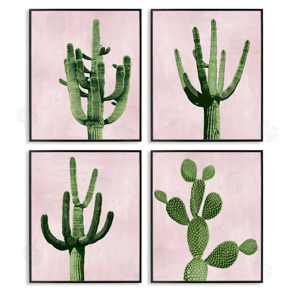 Stupell Industries Mia Jensen | Bold Pink Desert Cactus Arid Vegetation Wall Art