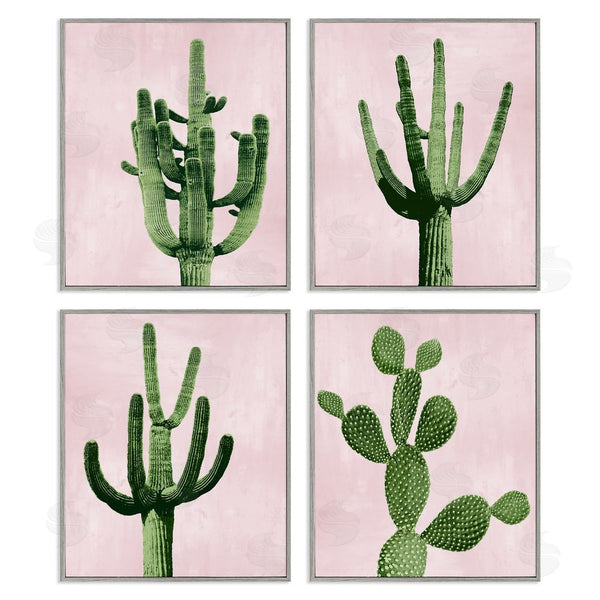 Stupell Industries Mia Jensen | Bold Pink Desert Cactus Arid Vegetation Wall Art