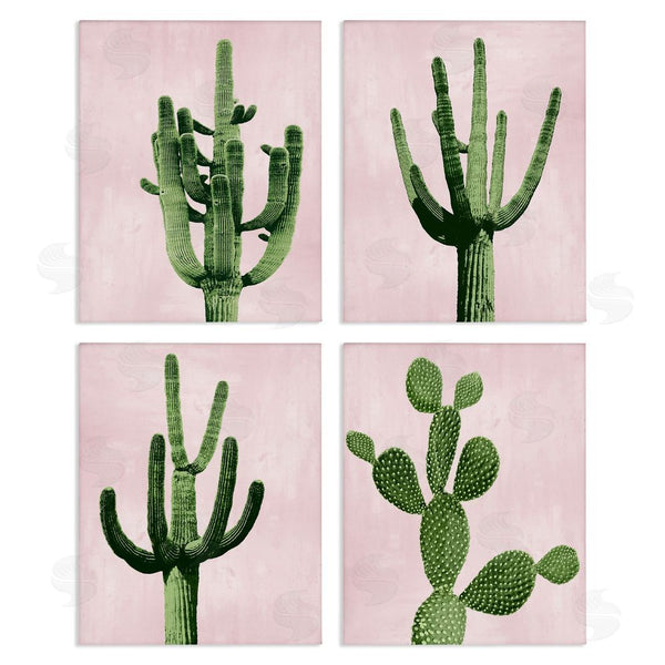 stupell industries Mia Jensen | Bold Pink Desert Cactus Arid Vegetation Wall Art