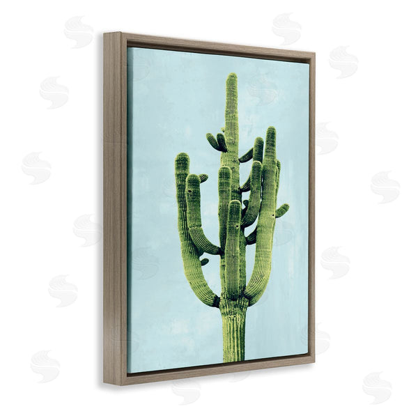 Stupell Industries Mia Jensen | Desert Cactus Over Pastel Blue
