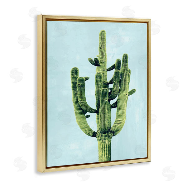 Stupell Industries Mia Jensen | Desert Cactus Over Pastel Blue
