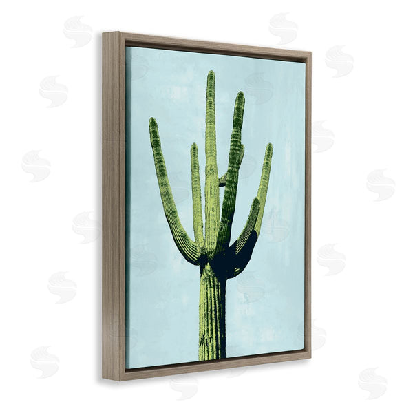 Stupell Industries Mia Jensen | Looming Cactus Turquoise Sky Wall Art