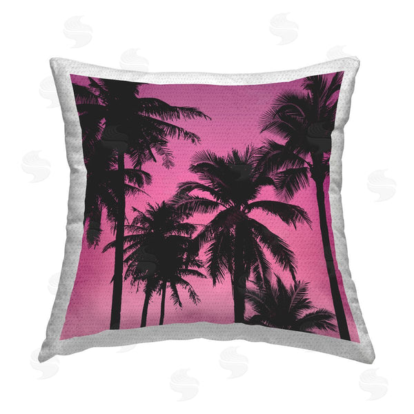 Stupell Industries Mia Jensen | Palm Trees On Pink Printed Throw Pillow