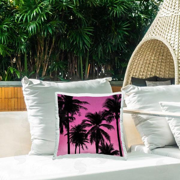 Stupell Industries Mia Jensen | Palm Trees On Pink Printed Throw Pillow