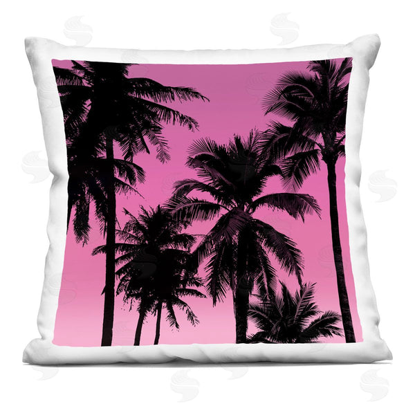 stupell industries Mia Jensen | Pink Tropical Summer Silhouette Printed Throw Pillow