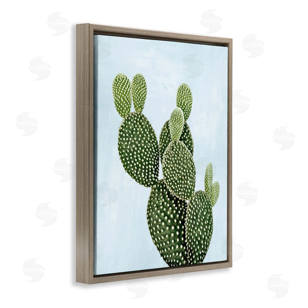 Stupell Industries Mia Jensen | Prickly Pear Over Paster Blue