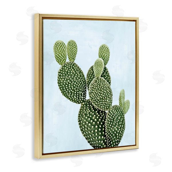 Stupell Industries Mia Jensen | Prickly Pear Over Paster Blue
