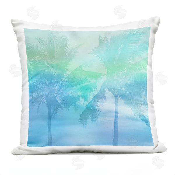 Stupell Industries Mia Jensen | Summer Palm Tree Blue Sunlight Printed Throw Pillow