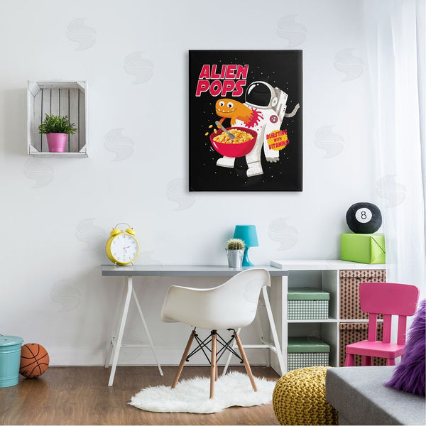 Stupell Industries Michael Buxton | Alien Pops Bold Modern Cartoon Character Cereal Wall Art