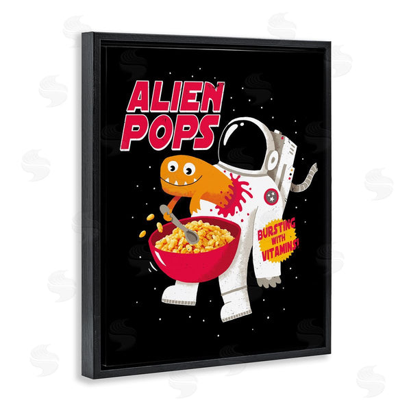 Stupell Industries Michael Buxton | Alien Pops Bold Modern Cartoon Character Cereal Wall Art