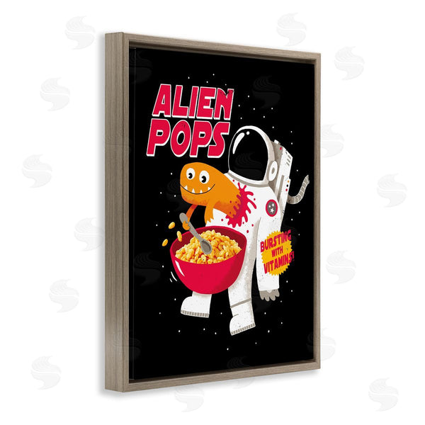 Stupell Industries Michael Buxton | Alien Pops Bold Modern Cartoon Character Cereal Wall Art